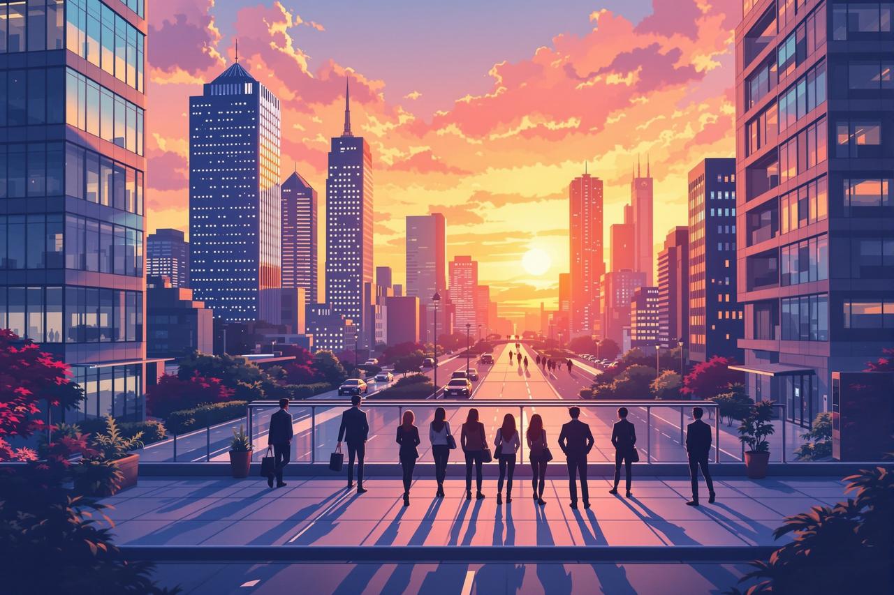AI漫剧作品案例 - 《都市夜未央》职场系列